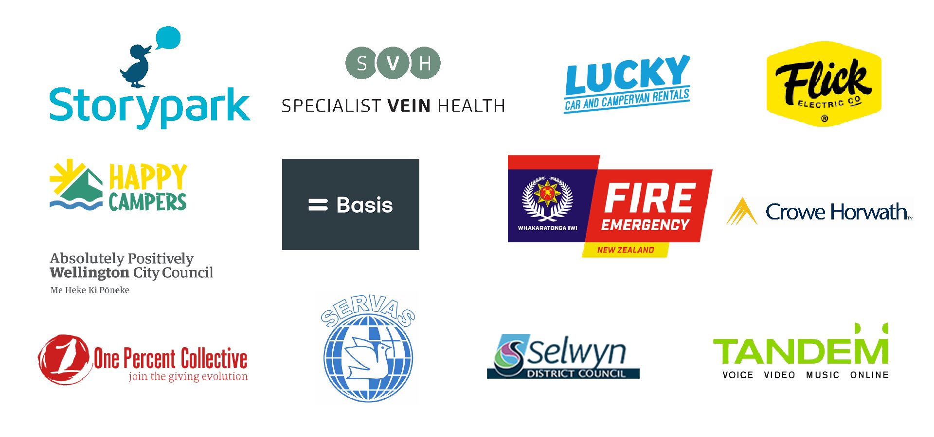Clients including Storypark, Fire and Emergency NZ, Beagle Innovations